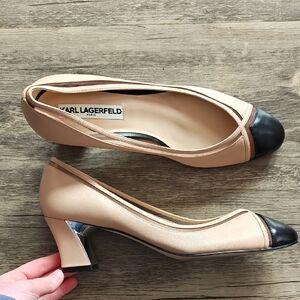 Karl Lagerfeld Nude Heels. Size 8